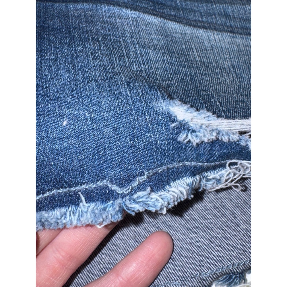 Daytrip Stretchy Refined Lynx Distressed Denim Cut Off Shorts Frayed Hem Size 28 - Picture 8 of 10